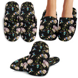 Hummingbird Pattern Print Design 03 Slippers