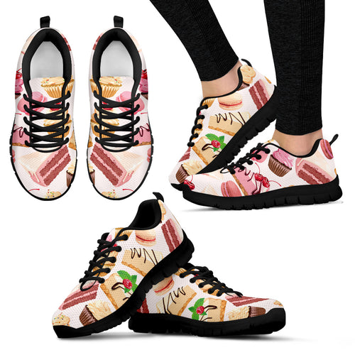 Cake Cupcake Sweets Pattern Women'S Sneaker Shoes