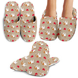 English Bulldog Pattern Print Design 05 Slippers