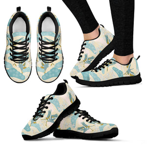 Bonsai Bamboo Stork Japanese Pattern Cream Theme Women'S Sneaker Shoes