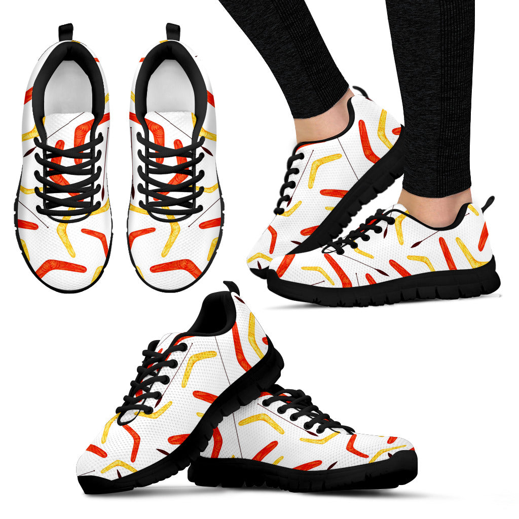 Waterclor Boomerang Australian Aboriginal Ornamen'St Women'S Sneaker Shoes