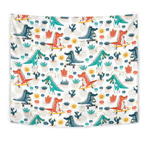 Cute Crocodile Pattern Wall Tapestry