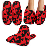 Casino Cards Suits Pattern Print Design 02 Slippers