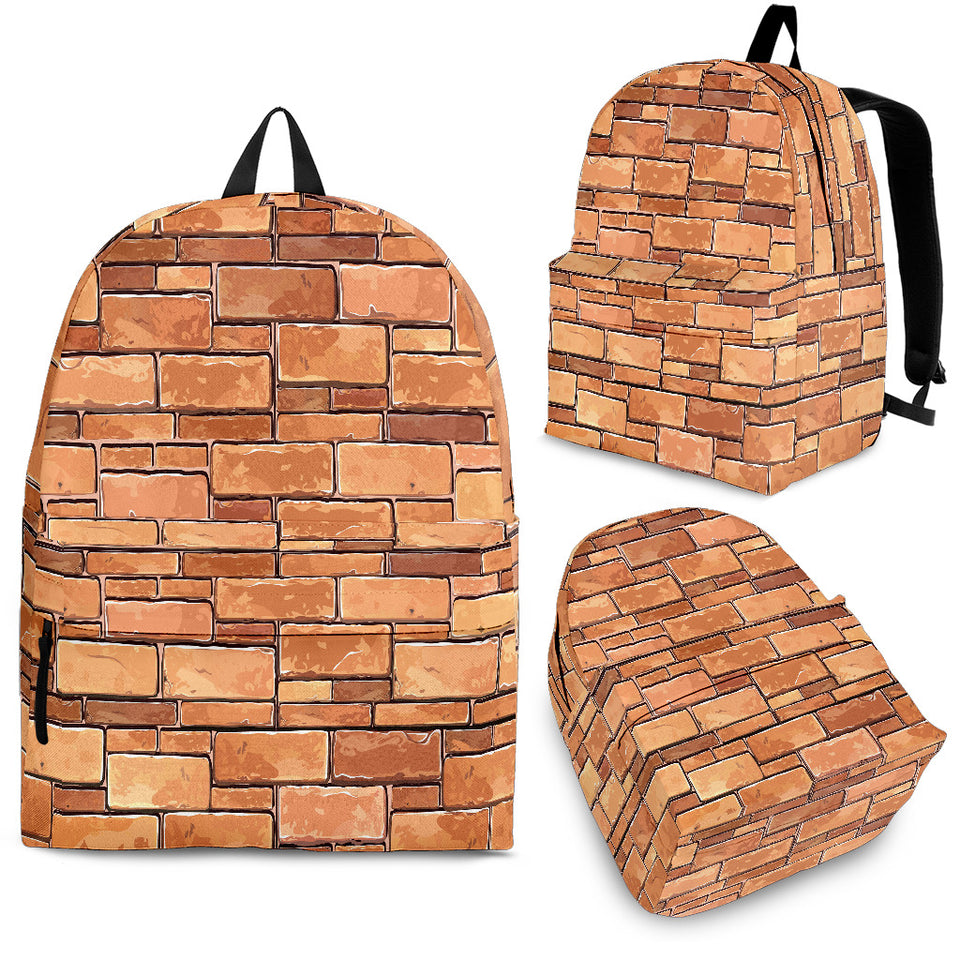 Brick Printed Pattern Print Design 04 Backpack