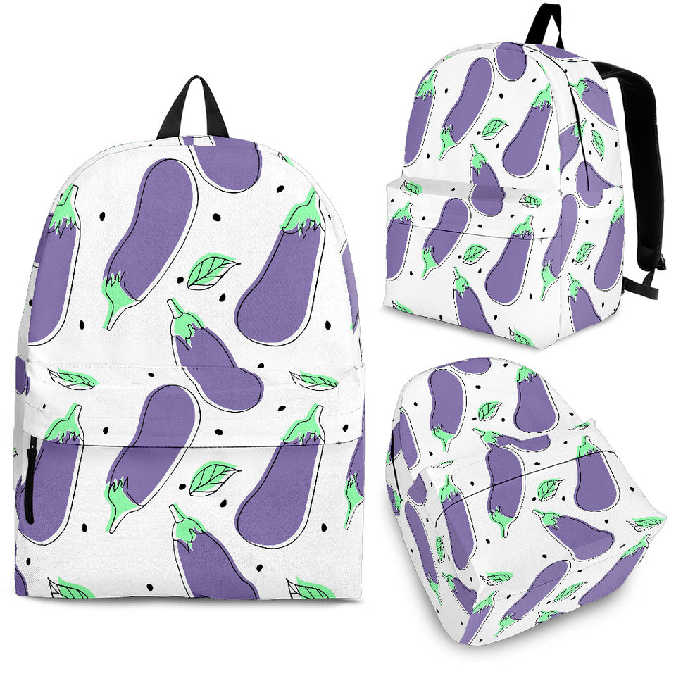 Eggplant Pattern Print Design 05 Backpack