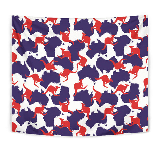 Kangaroo Australian Pattern Wall Tapestry