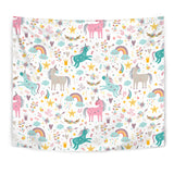 Colorful Unicorn Pattern Wall Tapestry