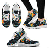 Bowling Balls Flame Pattern Women'S Sneaker Shoes