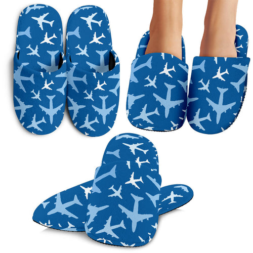 Airplane Pattern In The Sky Slippers