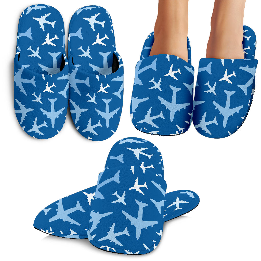 Airplane Pattern In The Sky Slippers