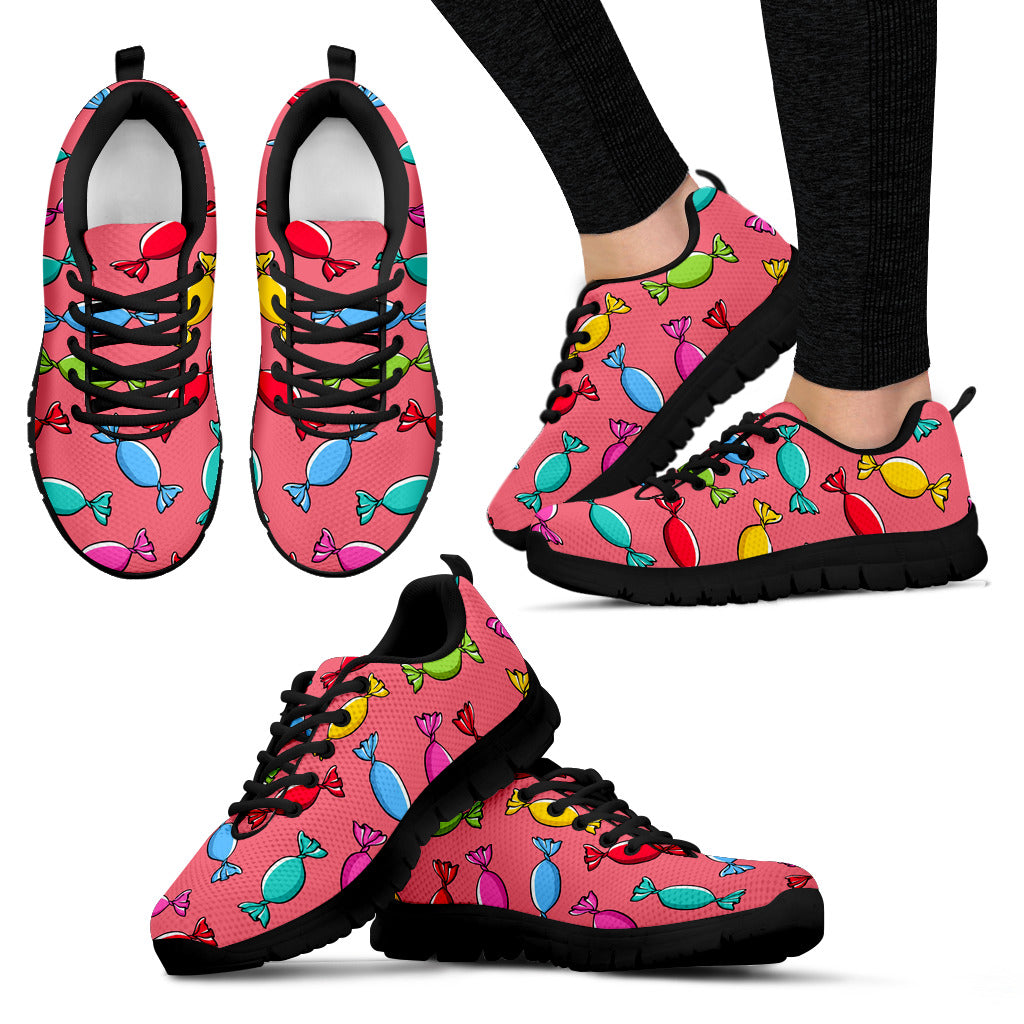 Colorful Wrapped Candy Pattern Women'S Sneaker Shoes
