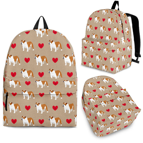 English Bulldog Pattern Print Design 05 Backpack