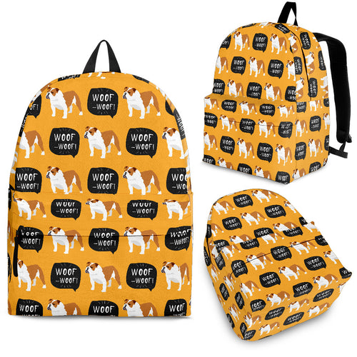 English Bulldog Pattern Print Design 04 Backpack