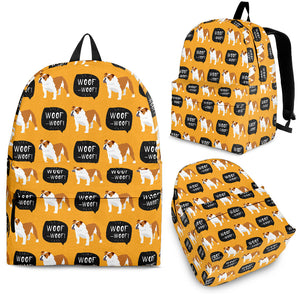 English Bulldog Pattern Print Design 04 Backpack