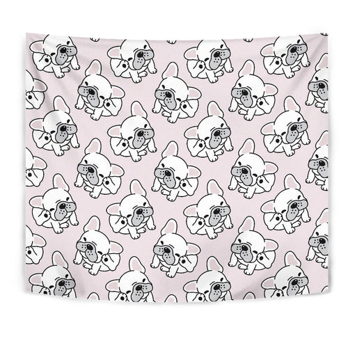 Cute French Bulldog Pattern Wall Tapestry