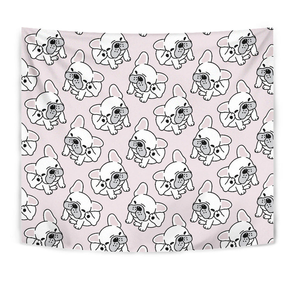 Cute French Bulldog Pattern Wall Tapestry