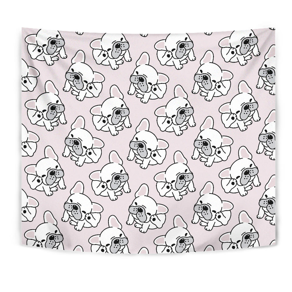 Cute French Bulldog Pattern Wall Tapestry
