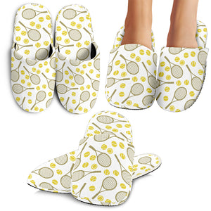 Tennis Pattern Print Design 02 Slippers