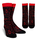 Red Scatter Design Open Road Girl Socks