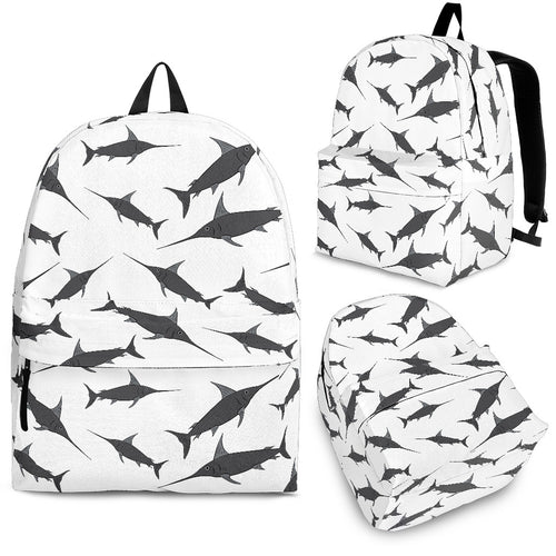Swordfish Pattern Print Design 04 Backpack
