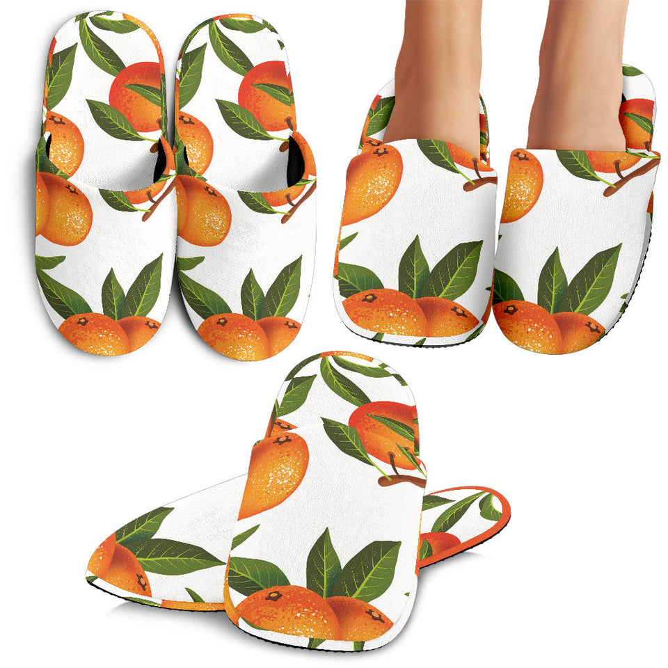 Oranges Pattern Background Slippers