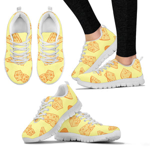 Cheese Design Pattern Women'S Sneaker Shoes