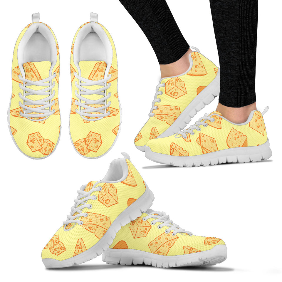 Cheese Design Pattern Women'S Sneaker Shoes