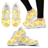 Cheese Design Pattern Women'S Sneaker Shoes