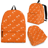 Engine Piston Orange Background Pattern Print Design 05 Backpack