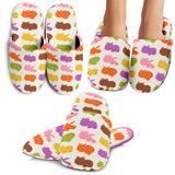 Hippopotamus Pattern Print Design 01 Slippers