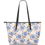 Cute Peacock Pattern Large Leather Tote Bag