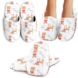 Chihuahua Bone Paw Pattern Slippers