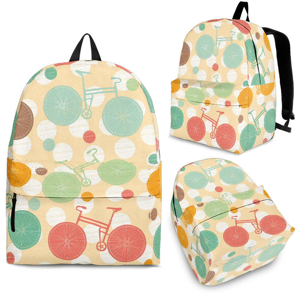 Bicycle Pattern Print Design 01 Backpack