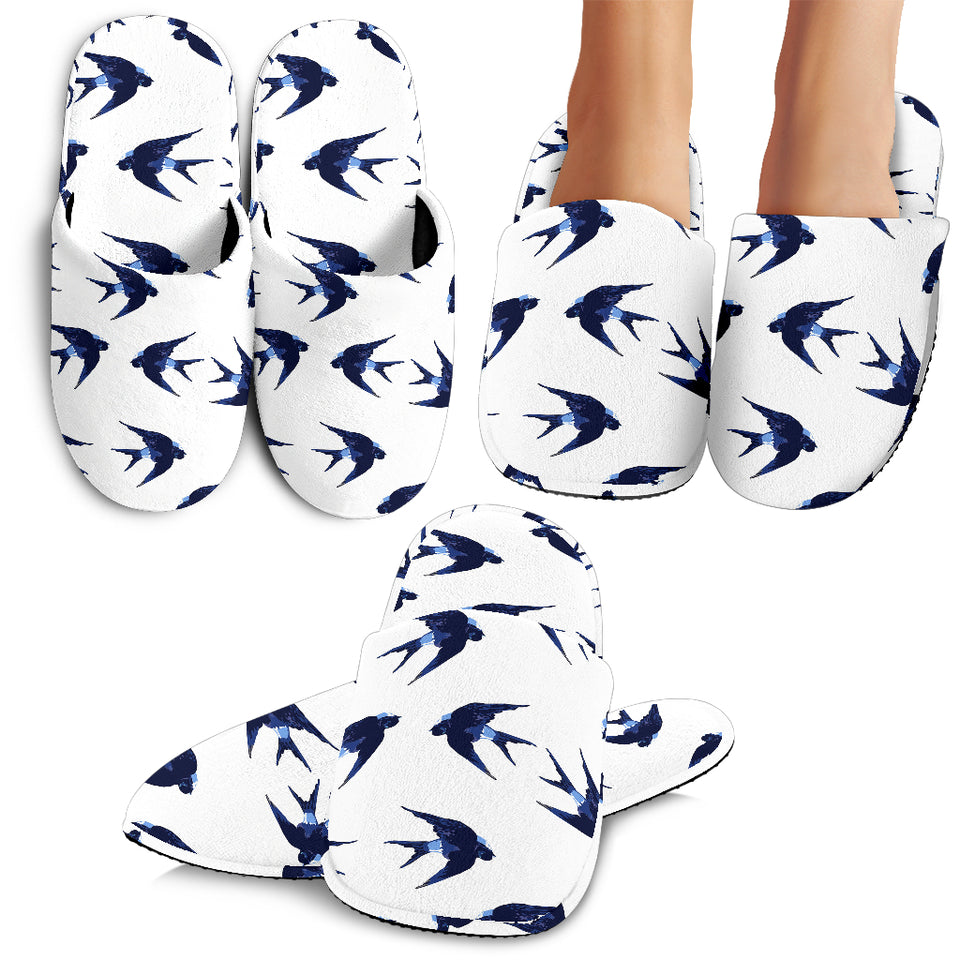 Swallow Pattern Print Design 03 Slippers