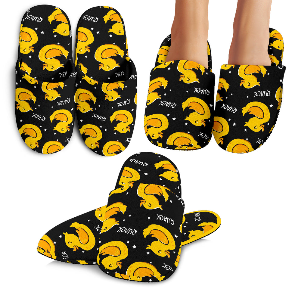 Duck Toy Pattern Print Design 05 Slippers