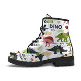 Cute Dinosaurs Pattern Leather Boots