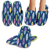 Surfboard Pattern Print Design 03 Slippers
