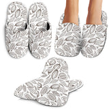 Cocoa Beans Leaves Pattern Slippers