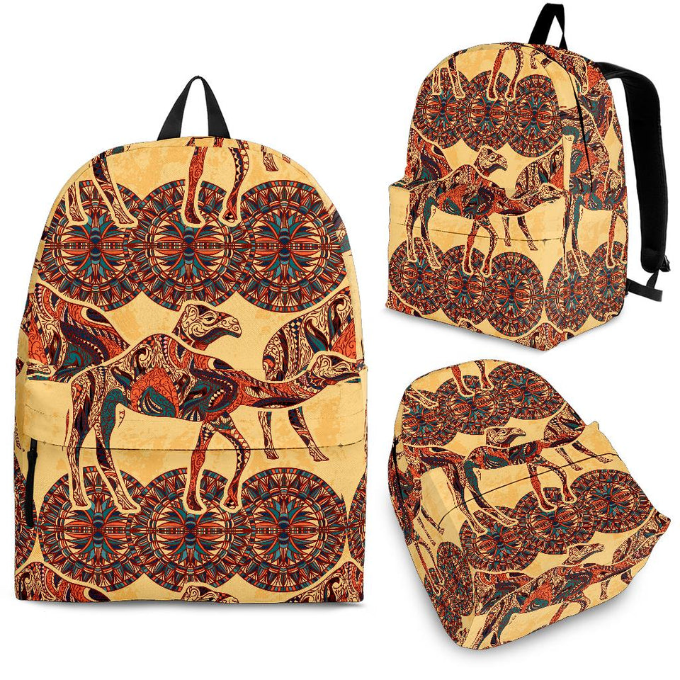 Camel Polynesian Tribal Design Pattern Backpack