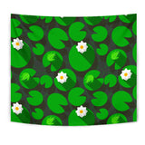 Frog Waterlily Pattern Wall Tapestry