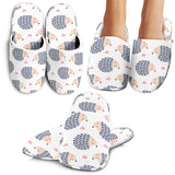 Hedgehog Pattern Print Design 04 Slippers