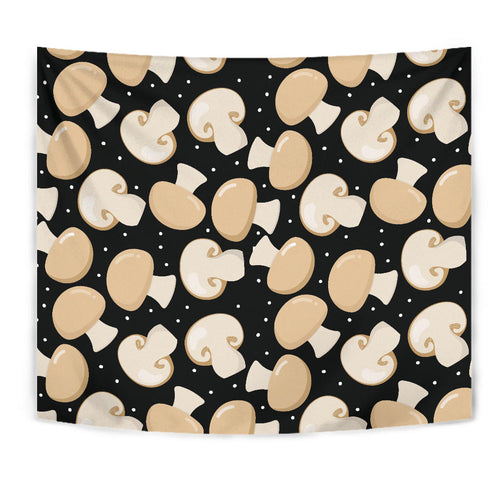 Champignon Mushroom Pattern Wall Tapestry