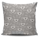 Cute Koala Leaves Pattern Pillow Cover