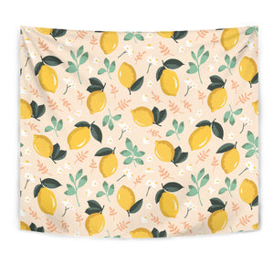 Lemon Flower Leave Pattern Wall Tapestry