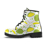 Durian Pattern Background Leather Boots