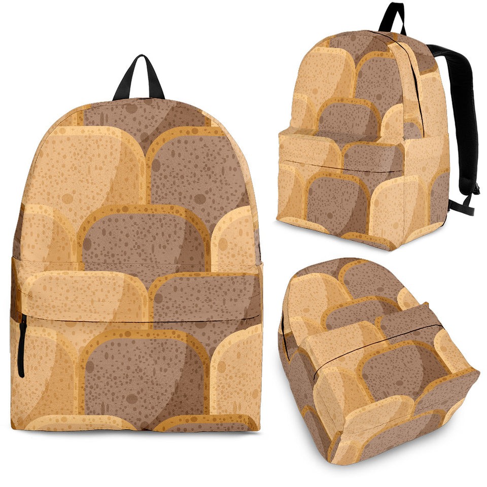 Bread Toast Pattern Print Design 04 Backpack
