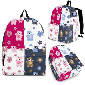 Teddy Bear Pattern Print Design 03 Backpack