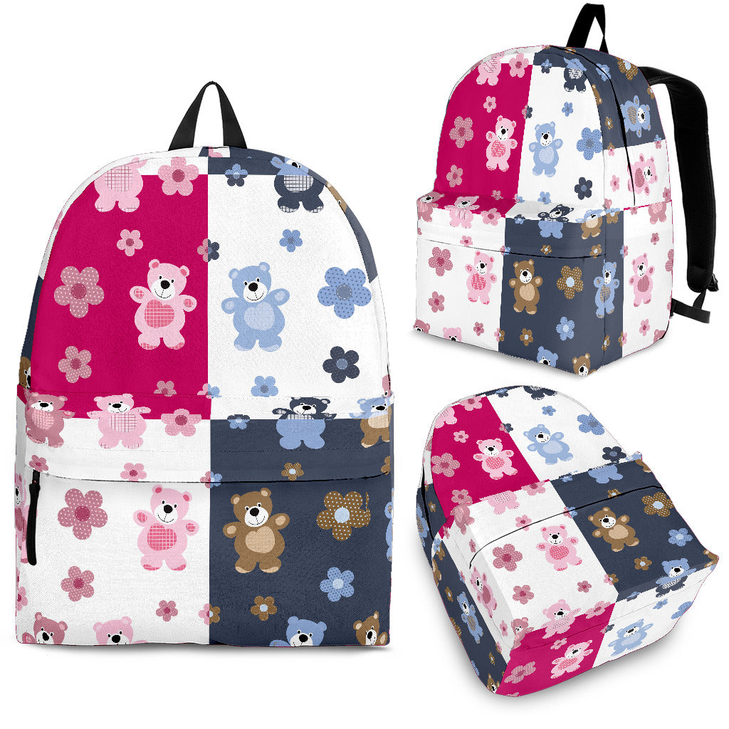 Teddy Bear Pattern Print Design 03 Backpack