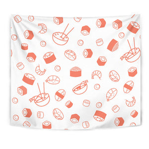 Sushi Pattern Wall Tapestry