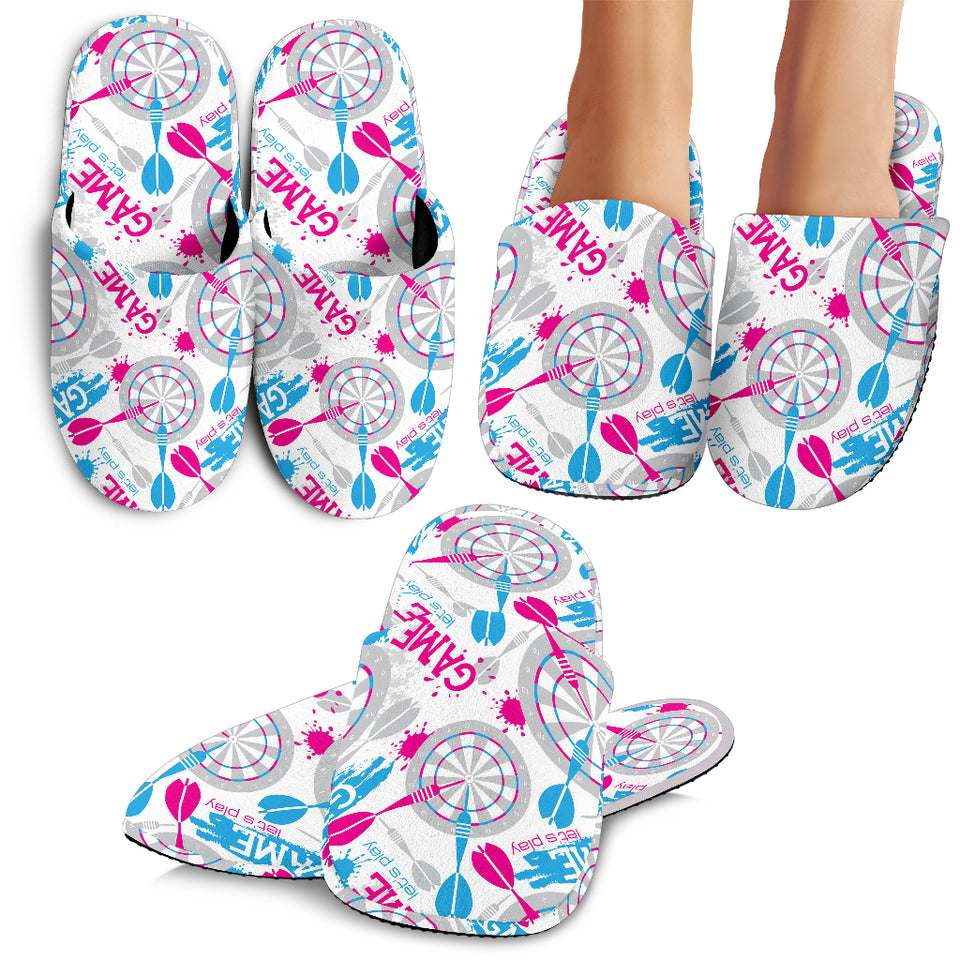 Darts Pattern Print Design 01 Slippers